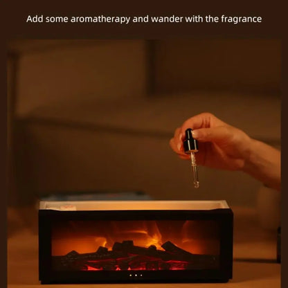 Transform Your Space with the USB-Powered Simulation Fireplace Humidifier - A Cozy and Stylish Flame Diffuser for Home and Office