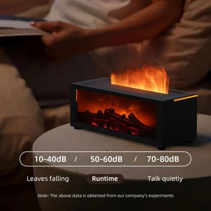 Transform Your Space with the USB-Powered Simulation Fireplace Humidifier - A Cozy and Stylish Flame Diffuser for Home and Office